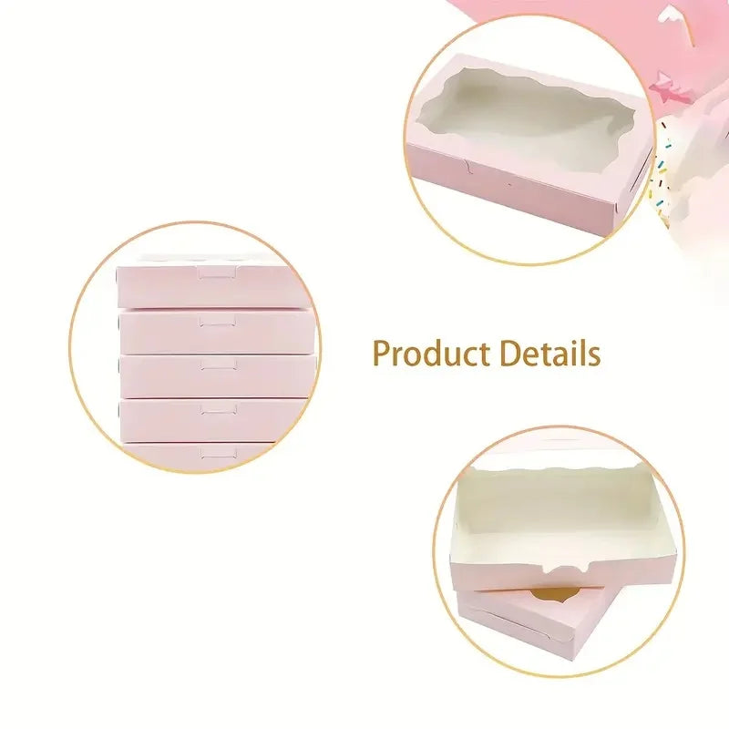 10/20/50pcs paper gift box with display window, suitable for wedding, birthday, holiday mother's day and other occasions