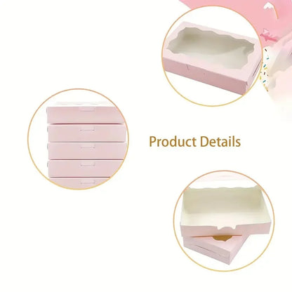 10/20/50pcs paper gift box with display window, suitable for wedding, birthday, holiday mother's day and other occasions
