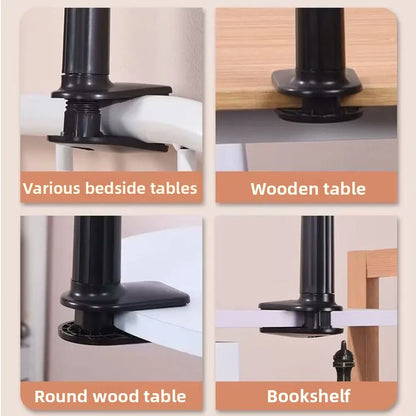 New 360 Rotating Lazy Phone Holder Universal Adjustable Desktop Phone Clip Flexible with Handle Bed Desktop Mount Bracket