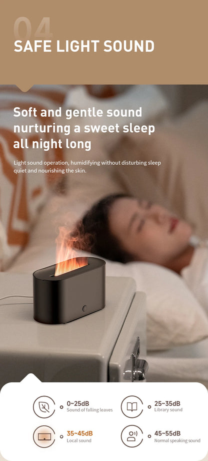 160ml Flame Diffuser Humidifier 7 Colors Light Changing Essential Oil Diffusers Aromatherapy Diffusers for Home Office Bedroom