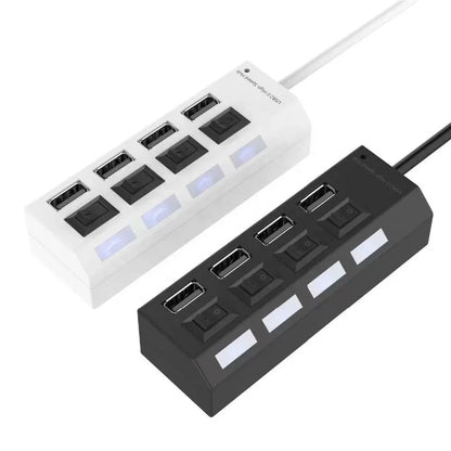 USB HUB 4/7 Port Multiple Expander With ON/OFF Switch Multi USB Splitter Hub 4ports 7ports Adapter Computer Accessories