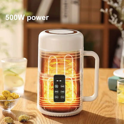 500W Electric Kettle 12h Appointment Porridge Special Pot Portable 304 Stainless Steel Health Cup Multifunctional Rice Cooker 1L