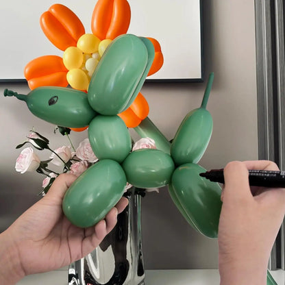 100pcs Thickening Long Balloons for Tying Arch Twisting Latex Modeling Skinny Birthday Balloon for Kids Party Wedding Decoartion