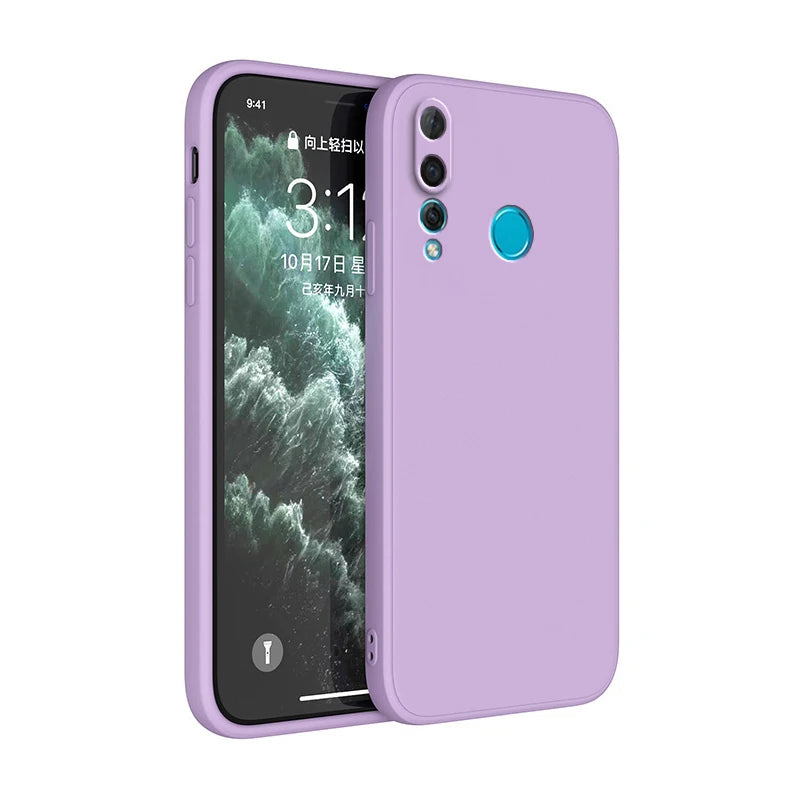 Square Liquid Silicone Phone Case for Huawei Y6P Y7P 2020 P40 lite E Y6 Y6S Y7 Y9 Prime 2019 P smart Z P30 Lite Back Cover Case