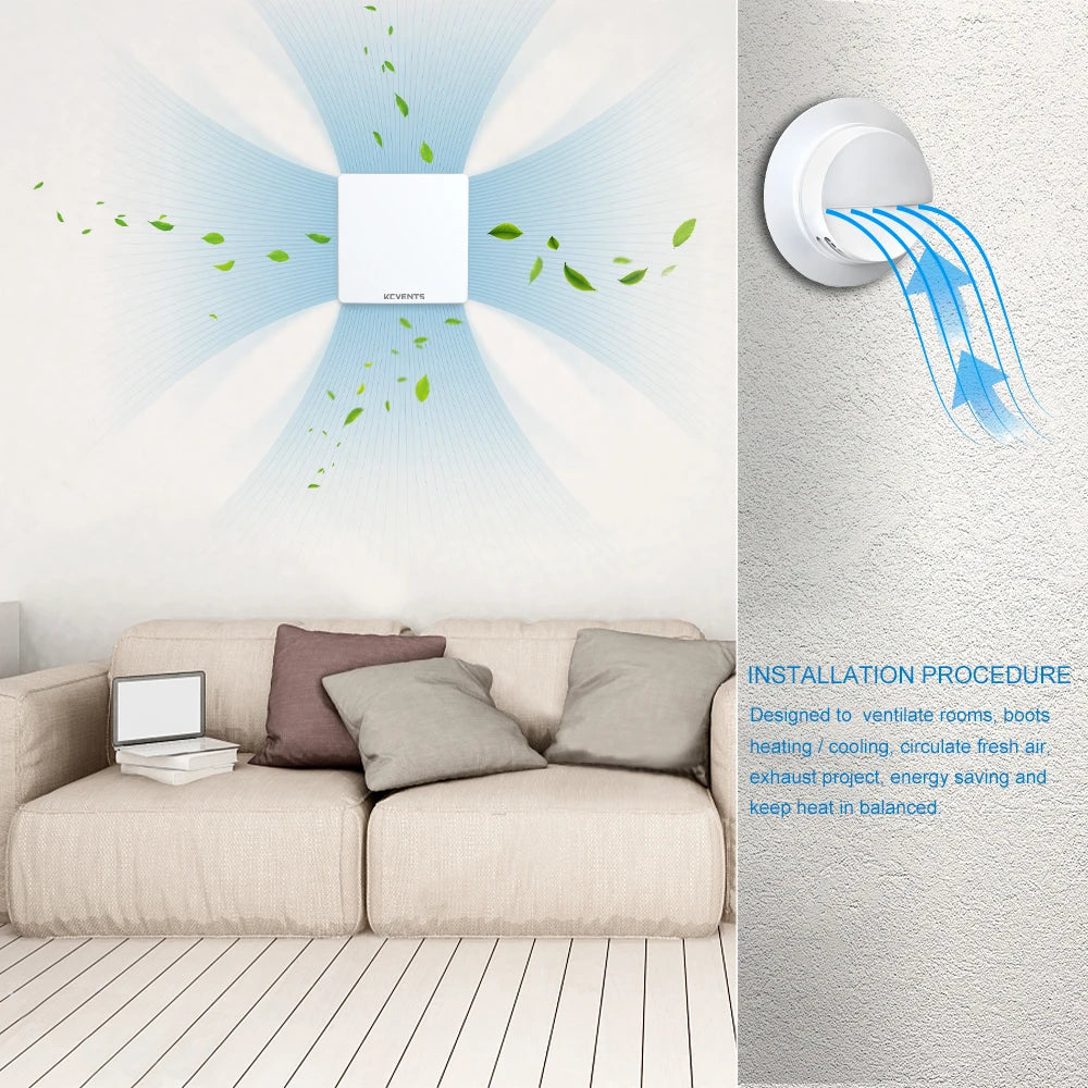 KCvents VT501WiFi 150mm Heat recovery ventilation room Ventilator Fresh Air Fan With Ceramic Hepa Filter Ventilation System Mute