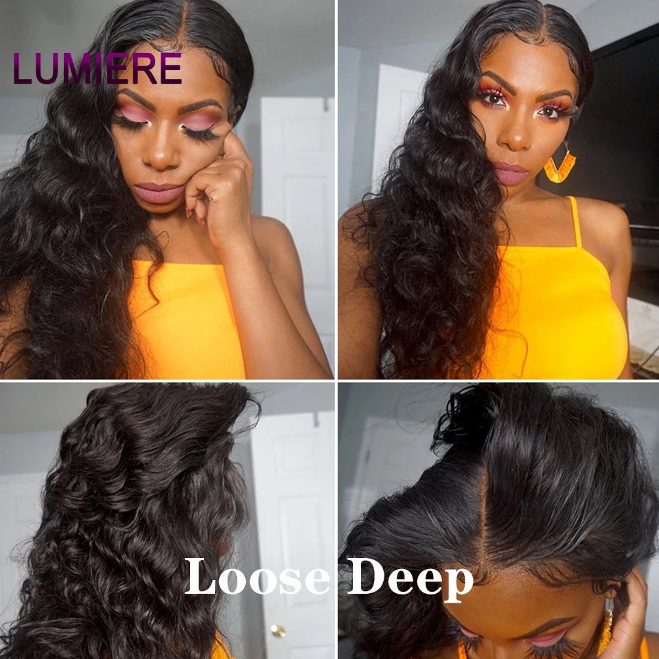 Loose Deep Wave Bundles 100% Virgin Raw Brazilian Human Hair Weave 1/3/4   Bundle Deals Hair Extension Double Weft Wholeasle 30"