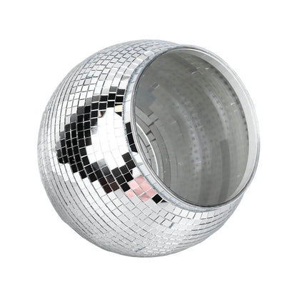 Disco Ball Ice Bucket Plastic Large Capacity Party Drink Bucket for Beer Cocktail Wine Silver