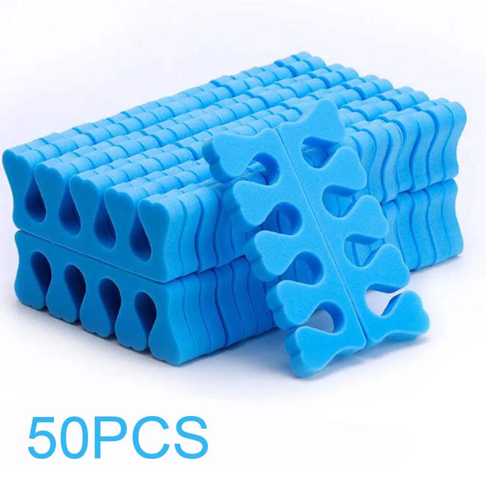 50 pairs Soft Toe Separators Fingers Foots Nail Art Tools Flexible Heart Design Nail Art Practice Manicure Pedicure Foot 2030