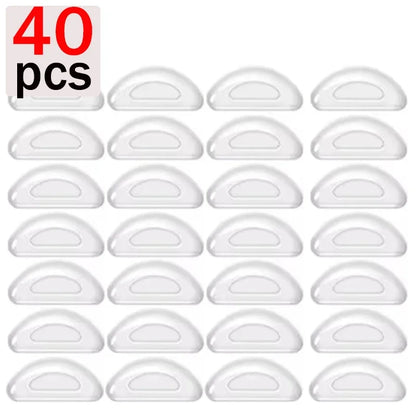 10/60pcs Glasses Nose Pads Adhesive Silicone Nose Pads Non-slip Transparent Nosepads for Glasses Eyeglasses Eyewear Accessories