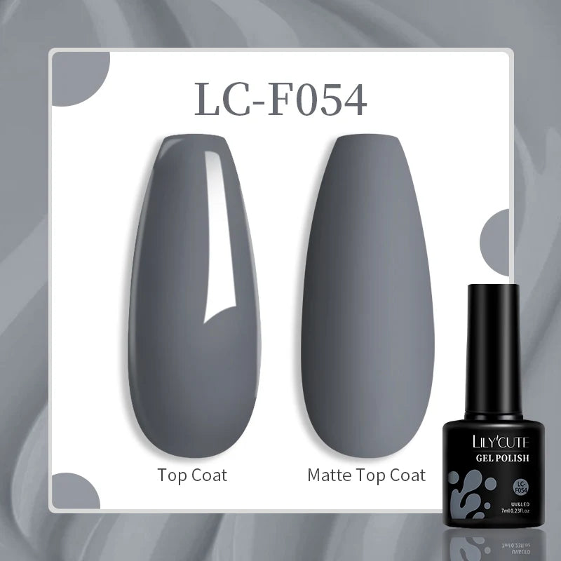 LILYCUTE 7ml White Color Gel Nail Polish Semi Permanent UV Gel Polish Gorgeous Full Coverage Soak Off UV LED Nail Gel Varnishes