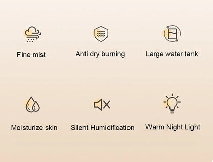 Air Humidifier Professional Large Capacity Double Spray Port Cool Mist Maker for Home Room Office Mute Desktop Air Humidifier