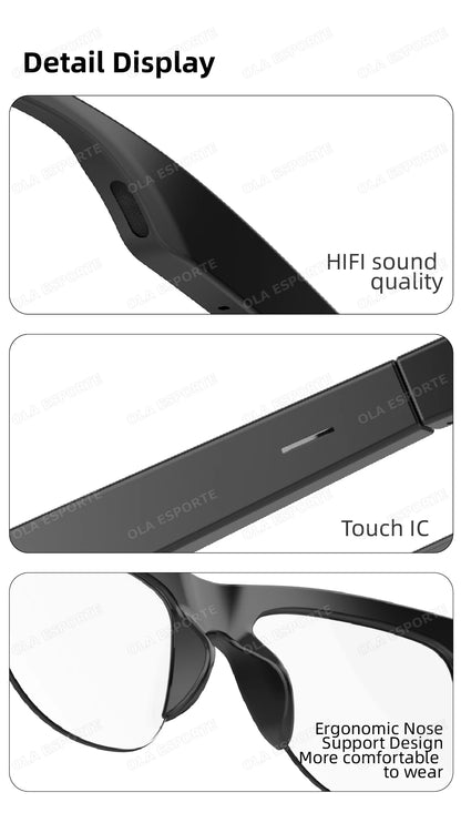 2025 Photosensitive Color Change Smart Glasses Bluetooth Voice Calls Control Music UV Polarized Sunglasses Headphone Glasses Man