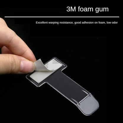 2pcs Transparent Car Vehicle Parking Ticket Receipt Permit Card Holder Clip Sticker Windscreen Plastic Universal Car Accessories
