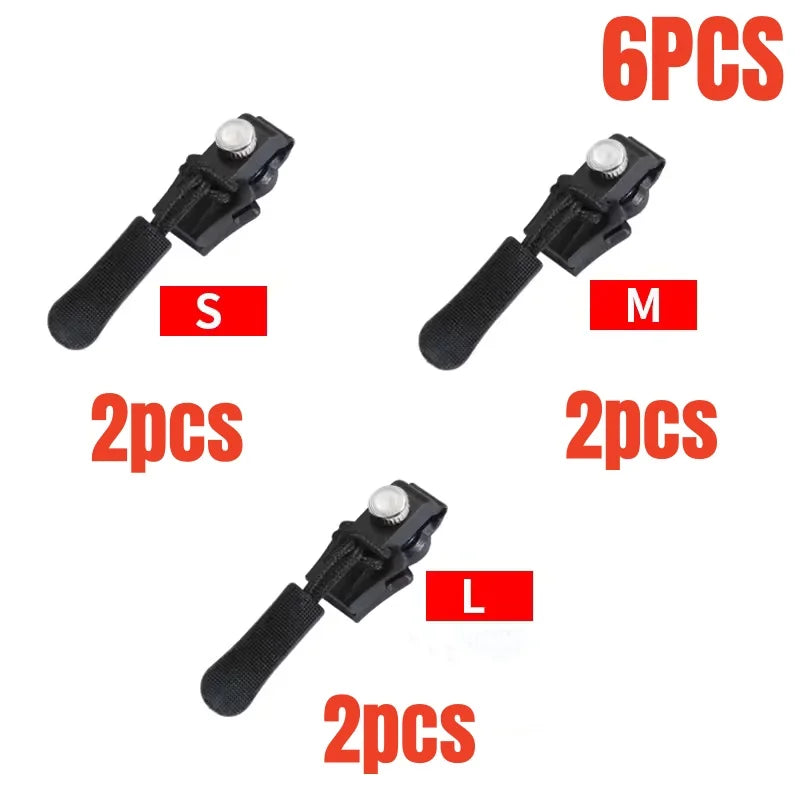 3-12Pcs Universal Zipper Repair Kit Quick Instant Detachable Zipper Head Replacement Zipper Slider Pull Jacket Bags Coat DIY Sew