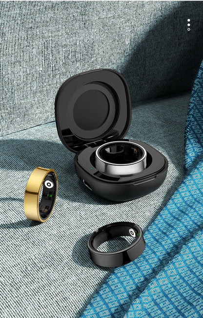 New Smart Ring R09 Health Monitor Multi Sport Mode Skin Temperature Measurement 5ATM Waterproof Smart Ring With Charging Case