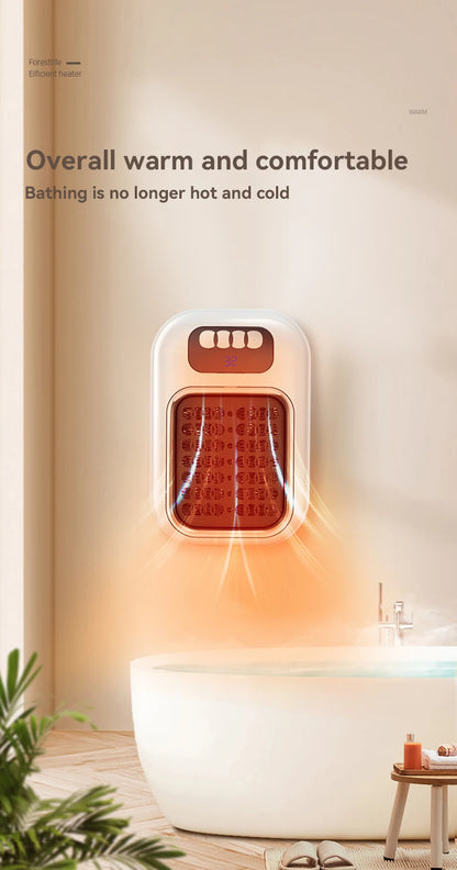 Portable Heater Electric Heater Plug in Wall Room Heater Radiator Remote Warmer Machine Muted for Bedroom Bathroom Office