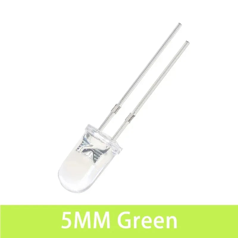 50pcs 100pcs Transparent LED Diode 5MM Super Bright White Orange Red Yellow Blue Green Light LED Bulbs Emitting Diodes Kit