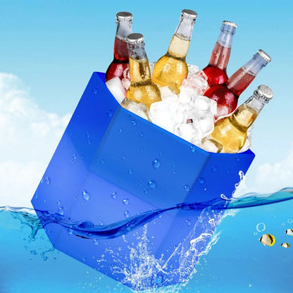 LED Solar Energy Luminous Bar Bucket Ice KTV Remote Control Outdoor Beer Bucket Champagne Waterproof Colorful Buckets Bar Tools