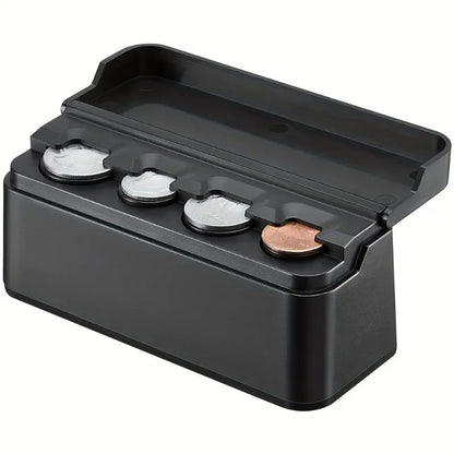 Car coin storage box - Suitable for home and car use - Money box - Universal for most car models to store and retrieve coins