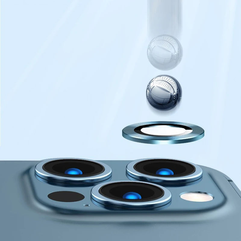 Lens Metal Ring Protector Glass for iPhone 11 12 13 Pro Max Camera Lens Protection On iPhone 15Pro 13Pro 14 Pro Max Camera Film