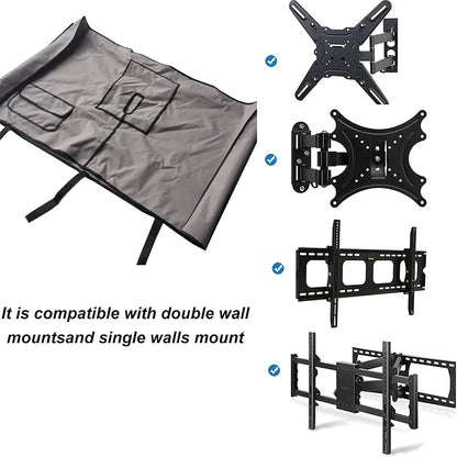 22" To 85" Outdoor TV Cover Protect TV Screen Weatherproof Dust-proof Cover High Duty Oxford 600D Black Grey Waterproof TV Box