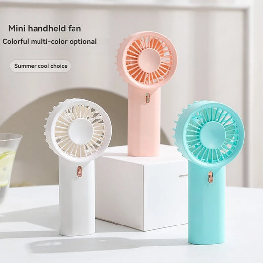 1 mini handheld fan with wind speed and hanging rope, suitable for outdoor use, requires 2 AAA batteries to be self provided