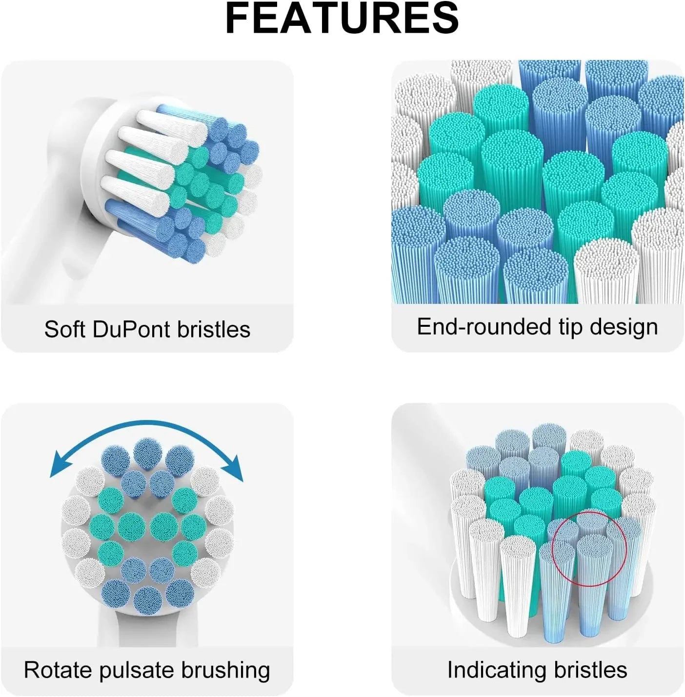 Replacement Toothbrush Heads For Oral-B Braun Electric Precision Clean Brush Heads Refill for 7000/Pro 1000/9600/ 5000/3000/8000
