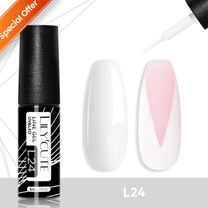 LILYCUTE Nude Crystal Rubber Base Gel Nail Polish Natural Color Semi Permanent UV Gel Soak Off Self Leveling Nail Gel Varnishes