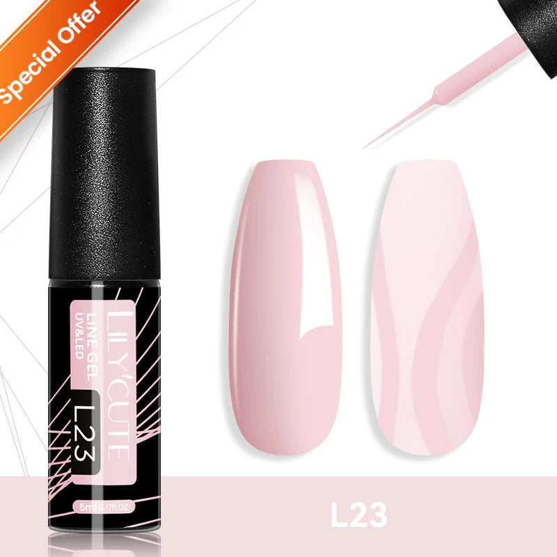 LILYCUTE Nude Crystal Rubber Base Gel Nail Polish Natural Color Semi Permanent UV Gel Soak Off Self Leveling Nail Gel Varnishes