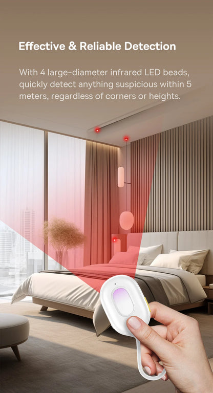 【New】Baseus Camera Detector Intelligent Hidden Camera Signal Gadget Security Alarm Anti Spy Candid Peeping Protection Detector