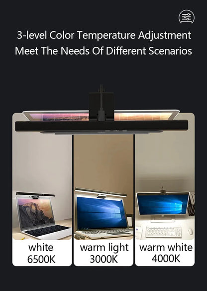 LED Desk Lamp Monitor Light Bar PC Computer Dimmable Screen Light 33cm 50cm Office Study Reading Hanging Table Lamp USB Powered
