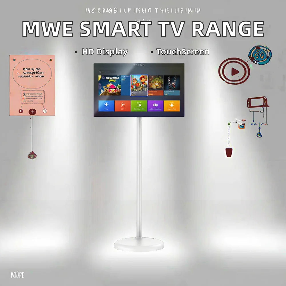 MWE High Quality 22/24/32/43 Inch Android Smart TV Mobile Entertainment Screen Indoor EU/US Local Stock OEM Supplier Education
