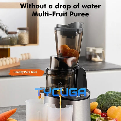 850W Slow Masticating Juicer Machine 75mm Wide Chute Vertical Spiral Extractor Home Use For Fruits Vegetables Higher Juice Yield