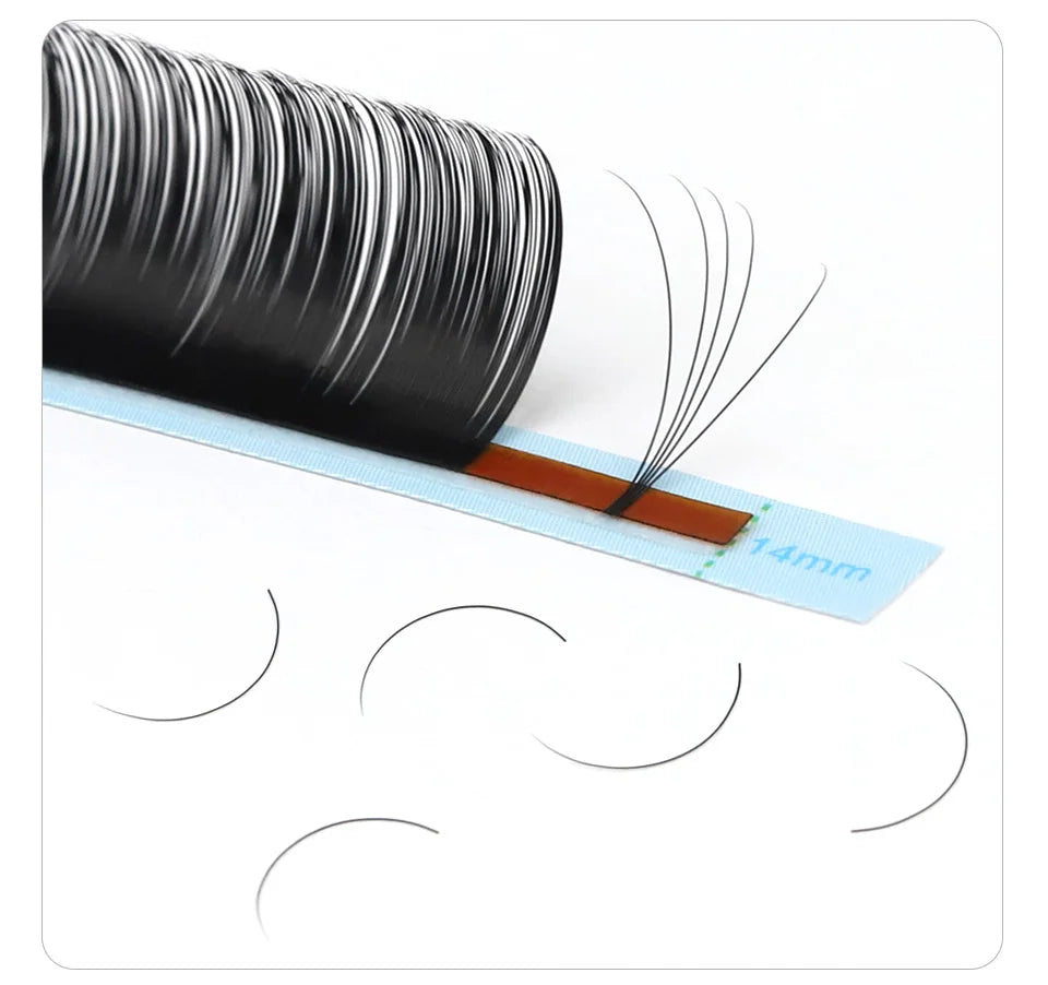 AGUUD Matte Black Individual Eyelash Extension Professional Volume Korean PBT Cashmere Lash Extension Tray Classic Lashes Cilios