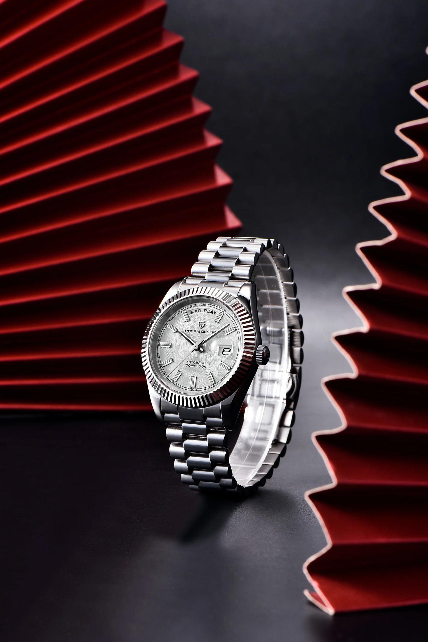 PAGANI DESIGN 2025 New Gold Green 40MM Date Week Men's Watches Automatic Watch Men AR Sapphire Glass NH36A Mechanical Wristwatch