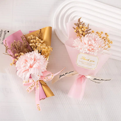 Soap Flower Carnation Bouquet Mother's Day Gift Small Bouquet Faux Flowers Perpetual Flower Companion Gift Accessories