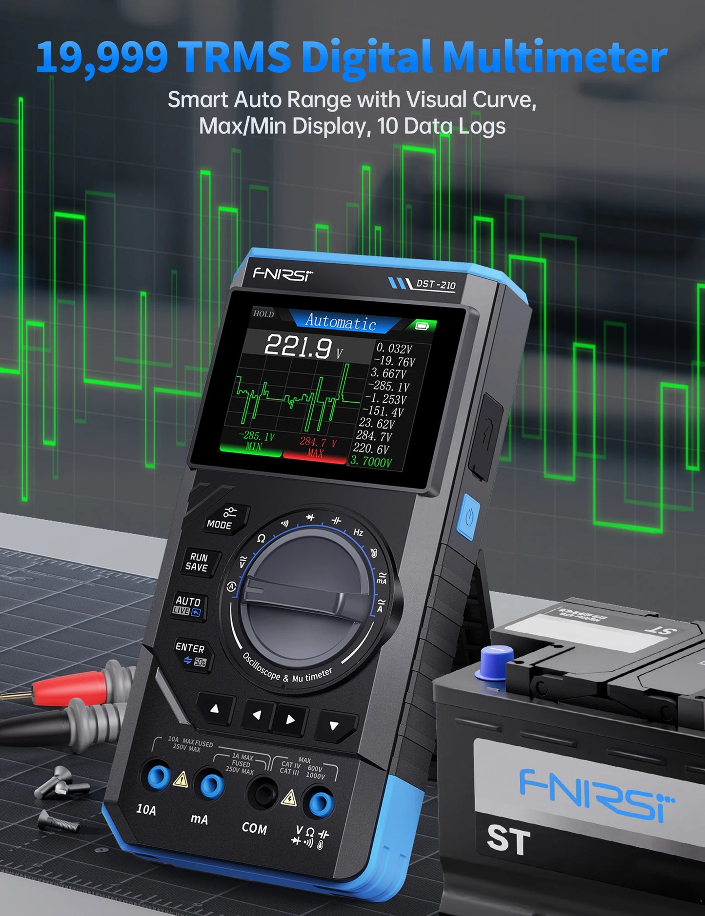 FNIRSI 3-IN-1 Handheld Voltage Detection Tool 210/201 Repair Tools