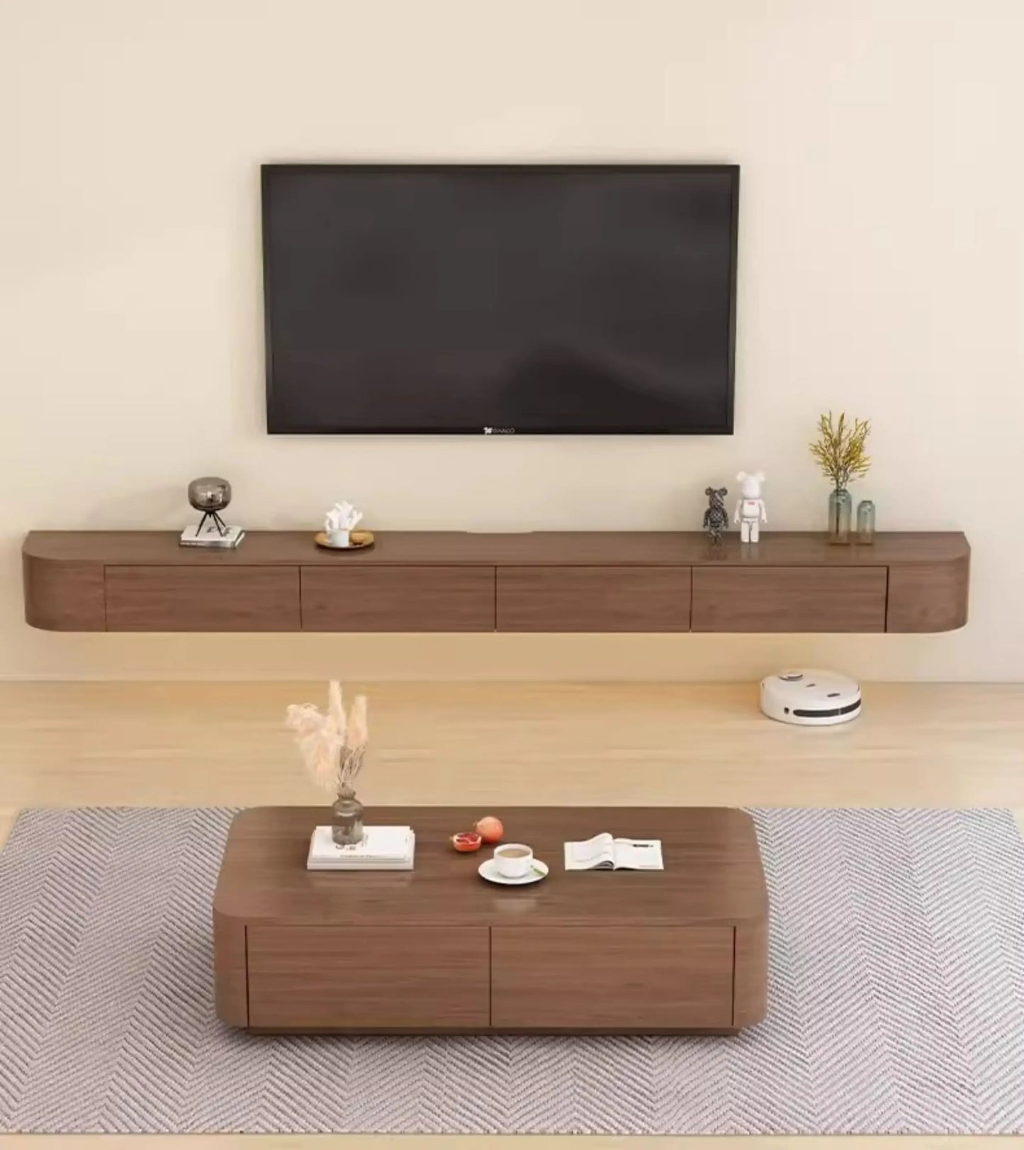 Italian Modern Tv Cabinet Durable Wall Mounted Premium Beauty Tv Cabinet Classic Space saving Meubles De Maison Furniture Home