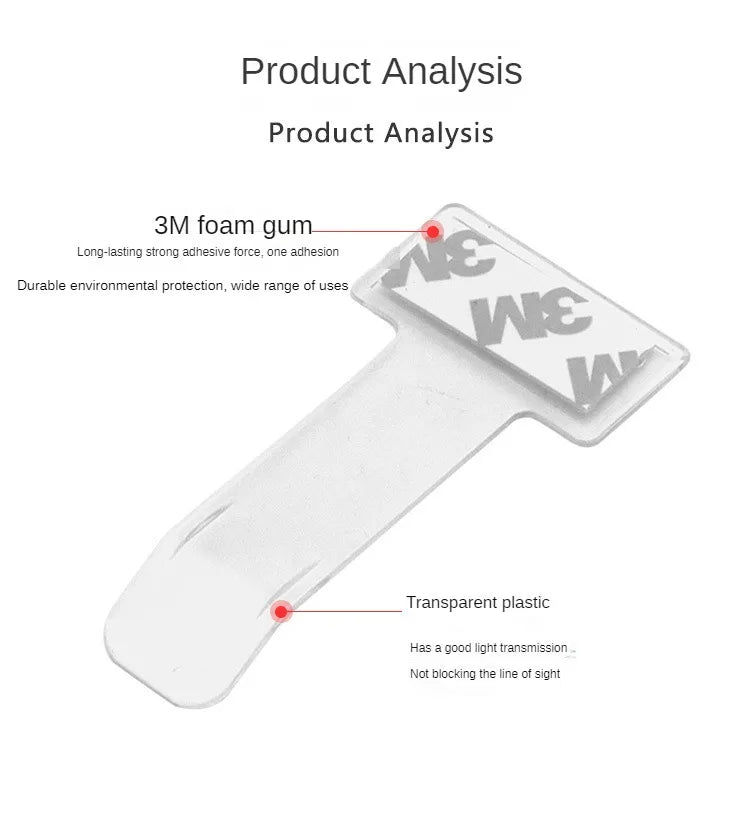 2pcs Transparent Car Vehicle Parking Ticket Receipt Permit Card Holder Clip Sticker Windscreen Plastic Universal Car Accessories