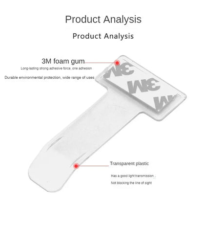 2pcs Transparent Car Vehicle Parking Ticket Receipt Permit Card Holder Clip Sticker Windscreen Plastic Universal Car Accessories