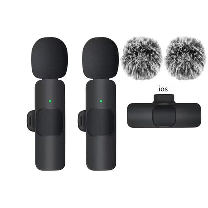 Wireless Lavalier Microphone Mini USB-C Noise Reduction for iPhone Android Live Streaming Interviews Portable Handheld Mic