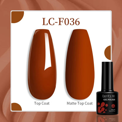 LILYCUTE 7ml White Color Gel Nail Polish Semi Permanent UV Gel Polish Gorgeous Full Coverage Soak Off UV LED Nail Gel Varnishes