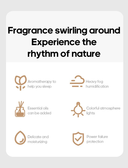 KINSCOTER New Aroma Diffuser 120ml Portable Silent Air Humidifier Colorful Night Light Essential Oil Diffuser for Room Home