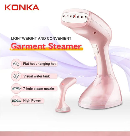 KONKA Handheld Garment Steamer 1500w Vertical Steam iron For Clothes Portable Home&Travel 15s Fast-Heat Home Appliance