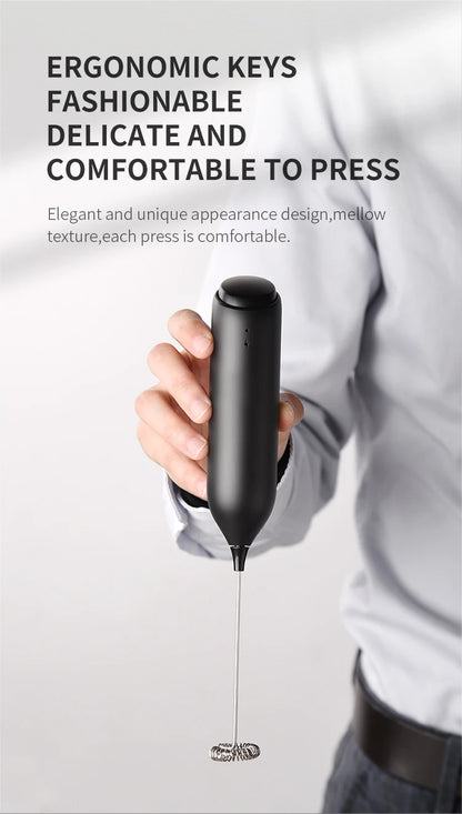 Wireless Electric Milk Frother Whisk Egg Beater USB Rechargeable Handheld Coffee Blender Milk Shaker Mixer Foamer Food Blender
