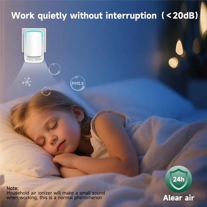 【NEW A39M】 Mini Air Cleaner For Home, Air Ionizers 3-Pack, Quiet Negative Generator Freshener For Bedroom,Office Kitchen EU