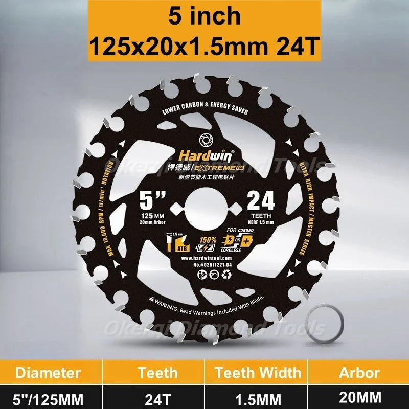 4/5/5.5/6/6.5/7.25 Inch Energy Saving Lithium Saw Blades Energy Efficient Lithium Wood Cutting Circular Saw Blade Woodworking