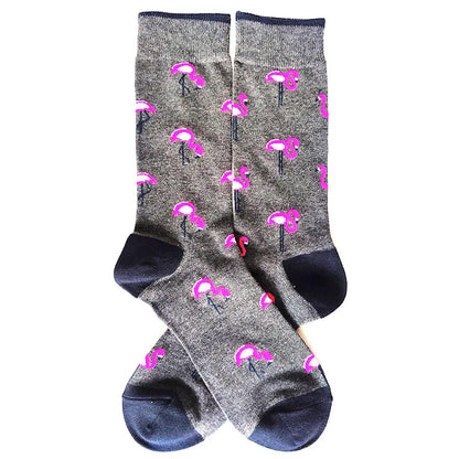 58 Style Cartoon Men Socks Fish bird parrot shark Theme Cotton Novelty Funny Hip Hop Trend Street Long Socks