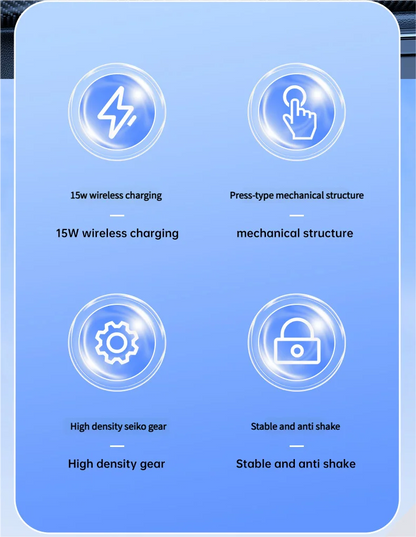 Smart Induction Car Phone Holder 15W Fast Charging Suitable For Dashboard Windshield Air Outlet Universal Automotive Supplies