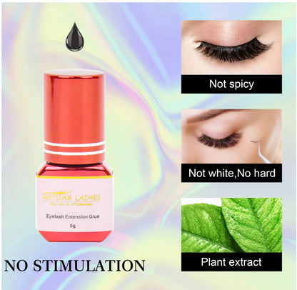ARTSTAR 5ml Lash Extension Glue 0.3s Fast Drying Waterproof and Oil proof Black Korean Lash Glue Private Label Customization
